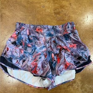lululemon athletica Abstract Brushstroke Running Shorts - Red, Purple, Blue